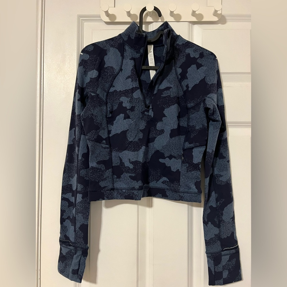 Lululemon it’s rulu run half zip cropped size 4